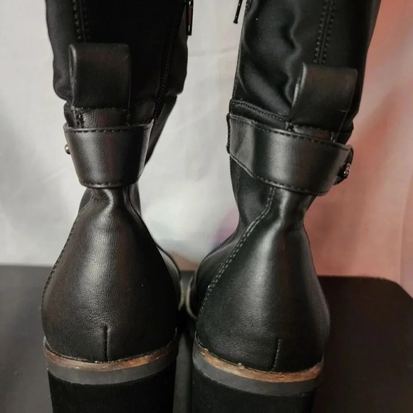 Chinese Laundry Jerry Over the knee in lug sole high heel boot black Whimsigoth - Picture 8 of 16